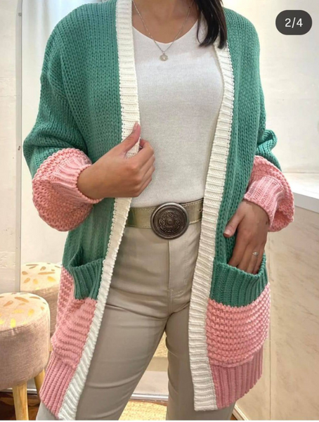 Cárdigan Largo Modelo Ámbar