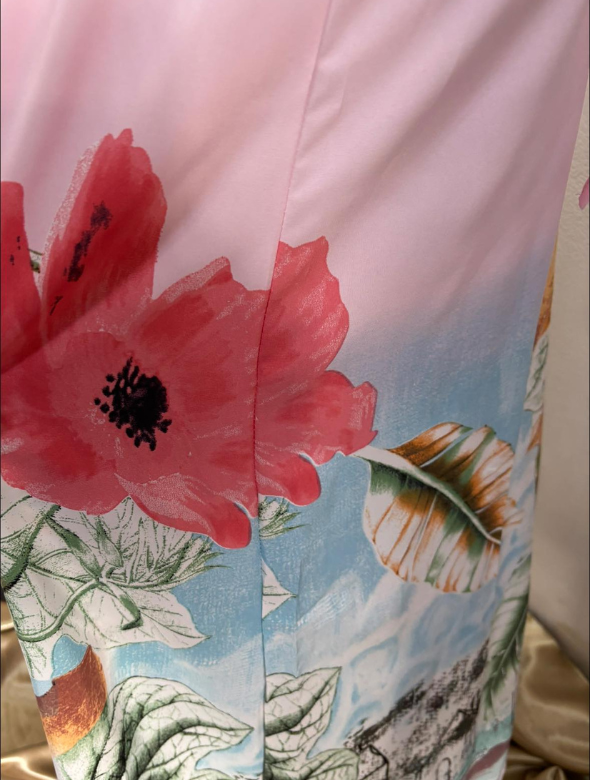 Vestido Largo Estampado Modelo Paraná