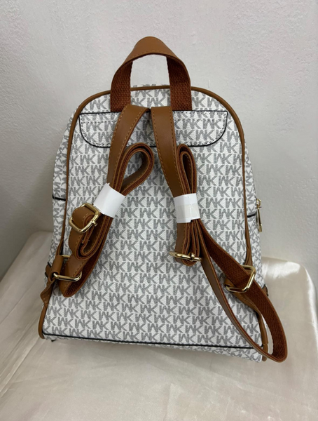 Mochila Eco Cuero Color Blanco Modelo Texas