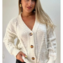 Chaleco Mujer Trenzado Color Blanco Modelo Florencia