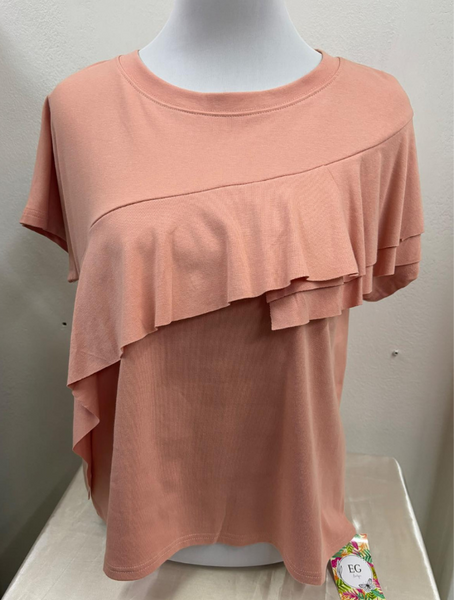 Polera con vuelos modelo Rosario