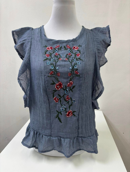 Polera Bordada Modelo catalina
