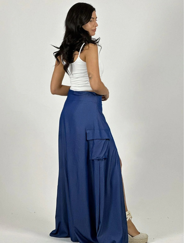 Falda Cargo  Mezclilla Modelo Abigail