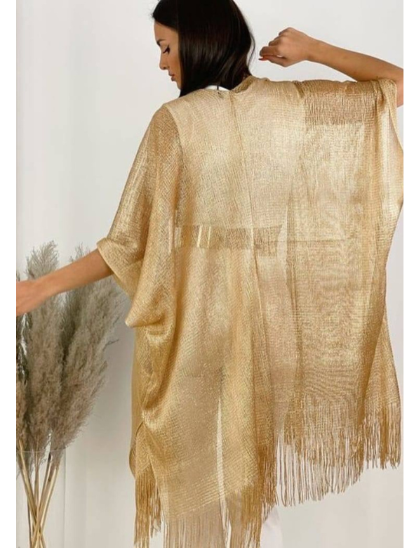 Kimono largo con flecos Modelo Rosario