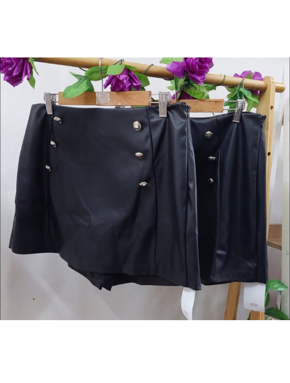 Falda short Eco cuero mujer Modelo Moira