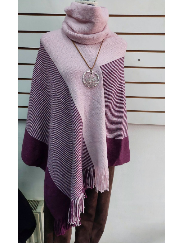 Poncho Rosa Elegance