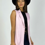 Blazer Mujer Liso Rosado Sin Mangas Modelo  Villach