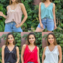 Polera Lencera con Encaje Modelo Flaviana
