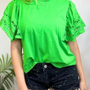Polera manga Broderi modelo Paula