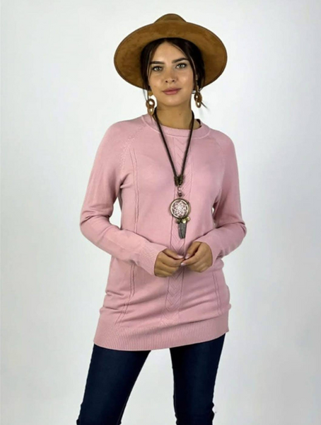 sweater spandex Trenzado Color Rosa Modelo Victoria