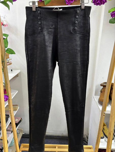 Calza Forrada Estilo Ecocuero Elasticada Modelo Thai