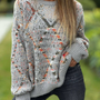Sweater Lana Color Gris Modelo Roma