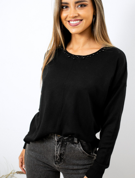 Sweater Color Negro Modelo Teresa
