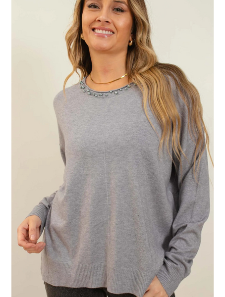Sweater Color Gris Modelo Teresa
