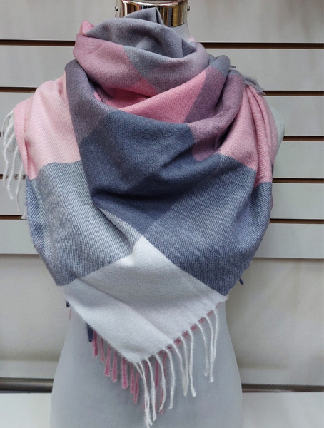 Pañuelo Pashmina  Rosa & Gris