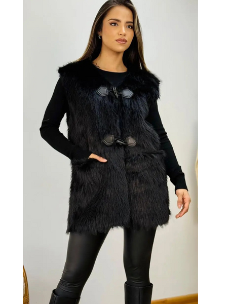 Chaqueta Ecopiel sin mangas Modelo Rumania