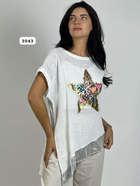 Blusa Asimetrica Modelo Zola