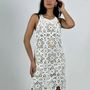 vestido Crochet Flores Modelo Luciana
