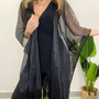 Kimono largo con flecos Modelo Rosario