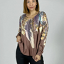 Sweater Italiano Mujer Estampado Artístico Manga Larga Modelo Moira