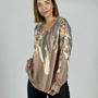 Sweater Italiano Mujer Estampado Artístico Manga Larga Modelo Moira