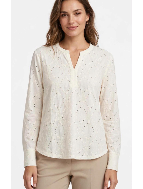 Blusa Broderie Blanca para Mujer