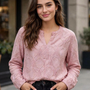 Blusa Broderie Rosa para Mujer