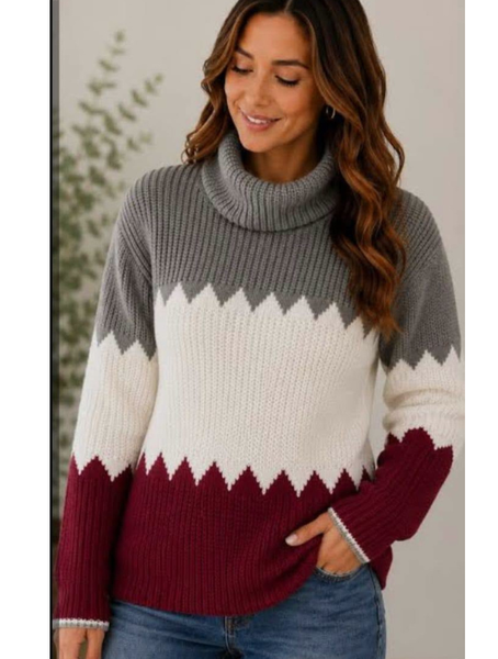 Sweater Tejido Cuello Alto modelo Eloísa