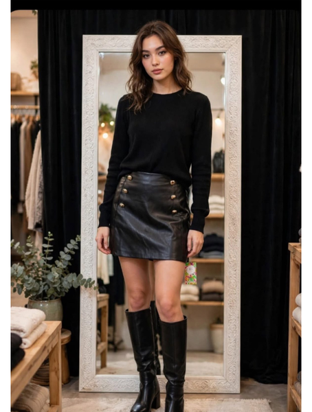 Falda short Eco cuero mujer Modelo Moira