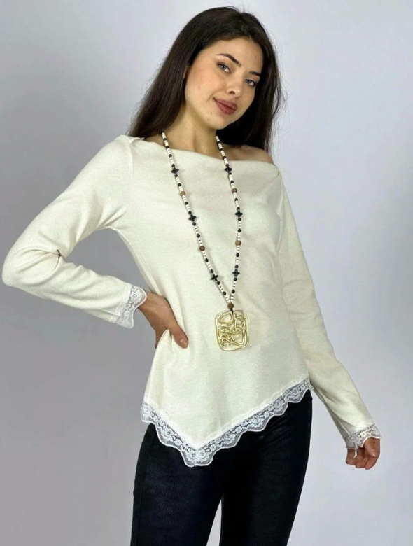 Polera Mujer asimetrica Lanilla Modero Lizeth