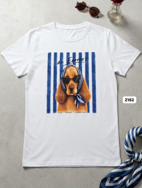 Polera Mujer estampada Cocker Spaniel