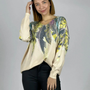 Sweater Italiano Mujer Estampado Artístico Manga Larga Modelo Moira