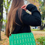 Cartera con cadena Dorada acolchada color Verde