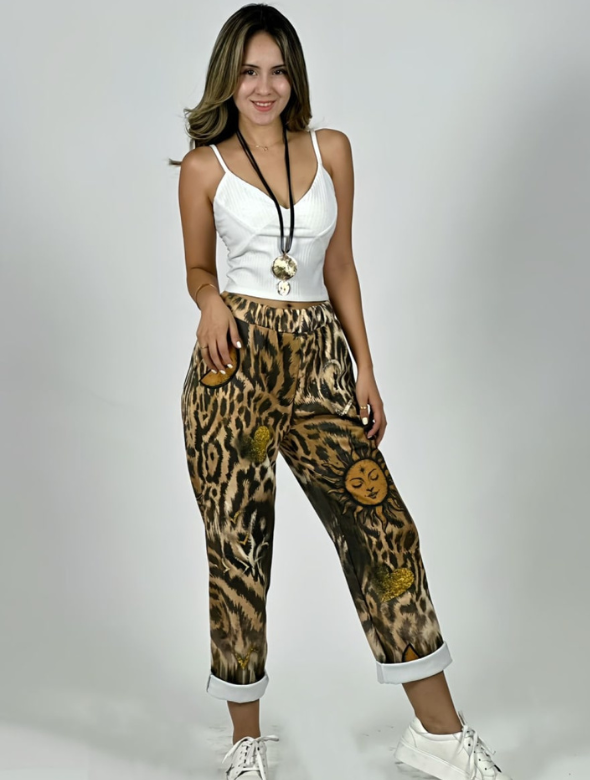 Pantalón Jogger Gamuza Italiano Cuadros Print | Ellis Greys Boutique