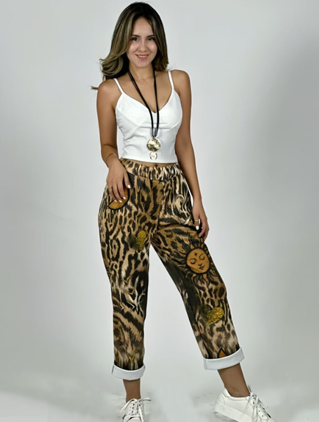 Pantalón Jogger Gamuza Italiano Cuadros Print | Ellis Greys Boutique