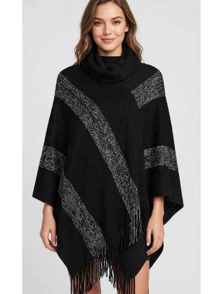 Poncho Elegance Black