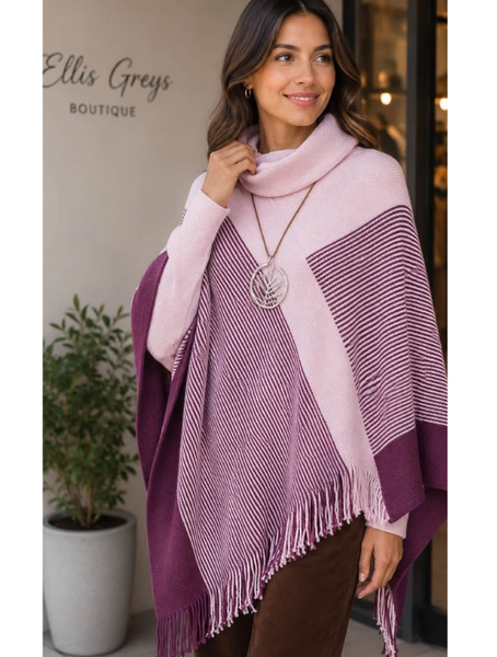 Poncho Rosa Elegance