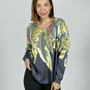 Sweater Italiano Mujer Estampado Artístico Manga Larga Modelo Moira